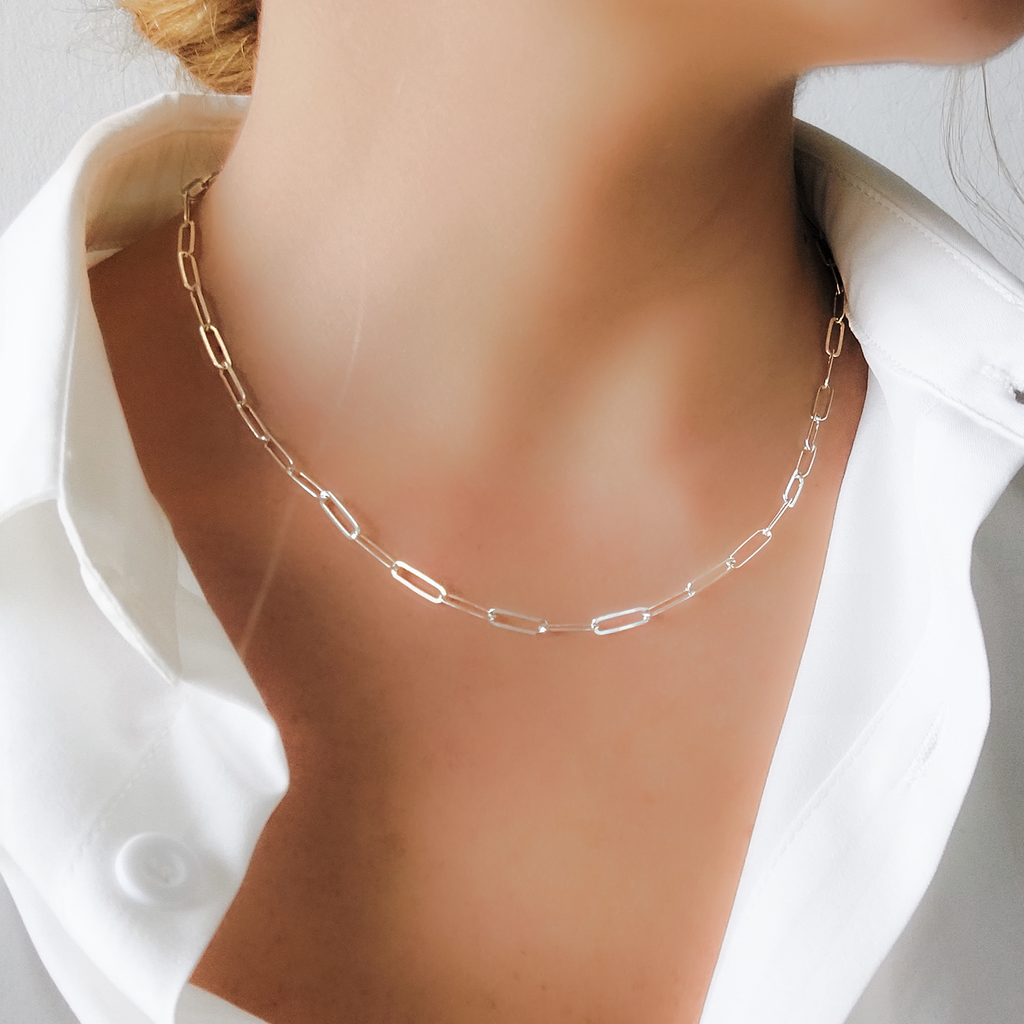 Women's sterling silver necklace 2025 chain