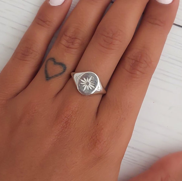 Adjustable signet ring shop