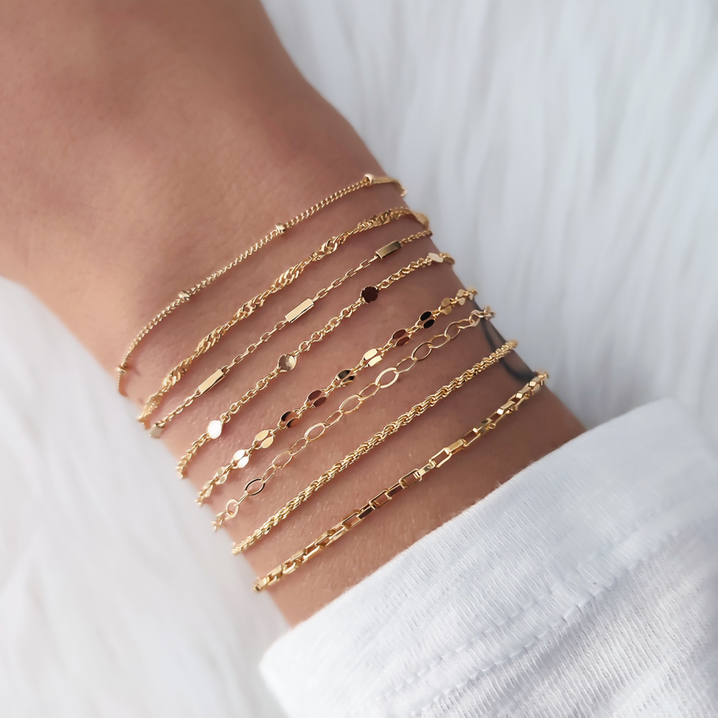 Gold Bracelets For Woman, Dainty Gold Bracelet, Chain Bracelet, Simple  Jewelry, Gift For Her, Stacking Bracelets, Tarnish Resistant Bracelet