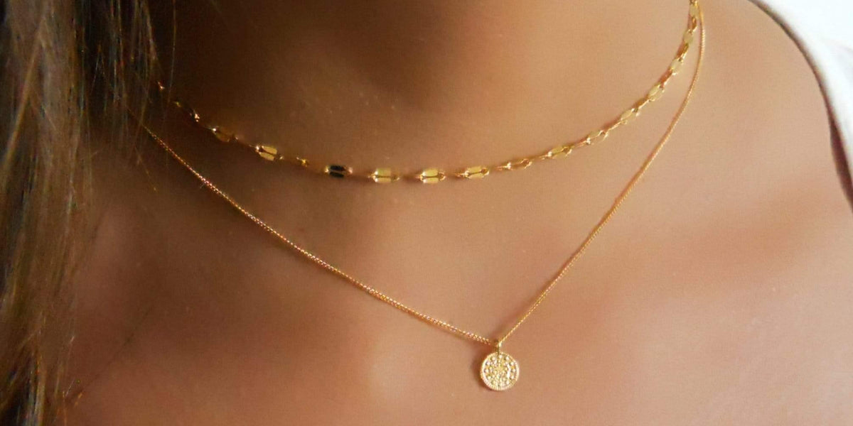 Gold Rope Chain Choker, Simple Minimalist Short Gold Necklace for Wome–  annikabella