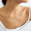 Karma Gold Necklace with a Tiny Circle, Eternity Gold Necklace.