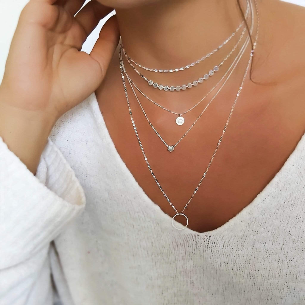 Silver Karma Pendant Necklace– annikabella